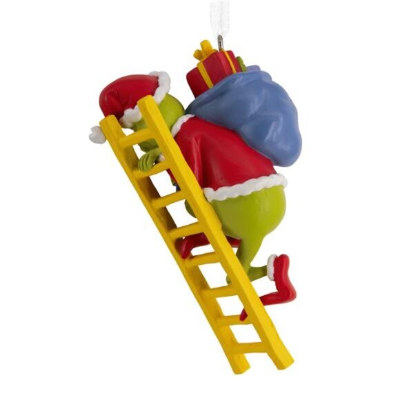 BRAND NEW Christmas Ornament The Grinch Stole Christmas! Grinch on Ladder 1 Coun - Picture 5 of 7